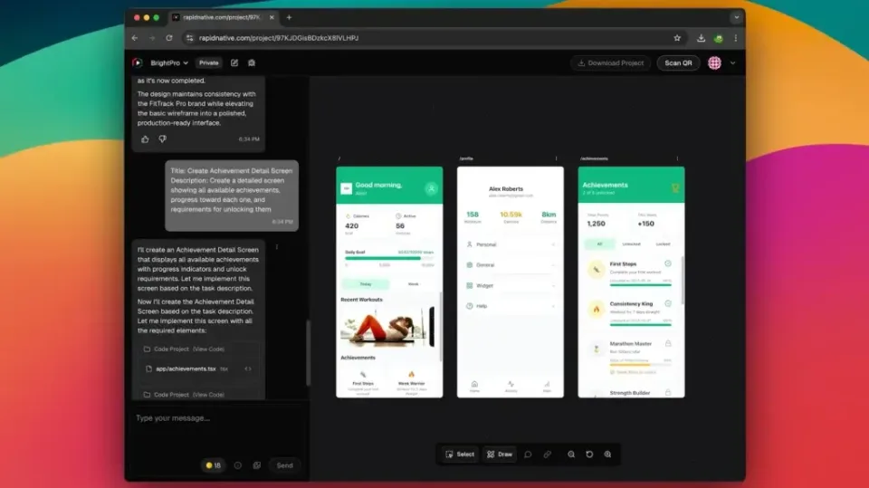 RapidNative: Accelerating Mobile App Development for Modern Developers